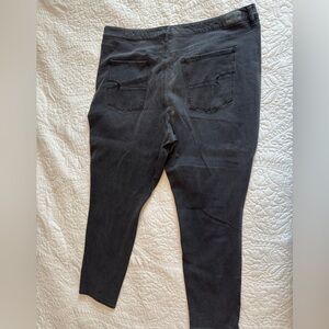 Faded black distressed high waisted skinny jeans plus size 24